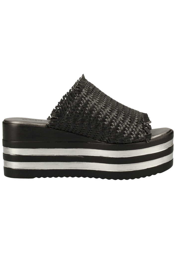 Replay Pantoletten Lederimitat/Textil Schwarz