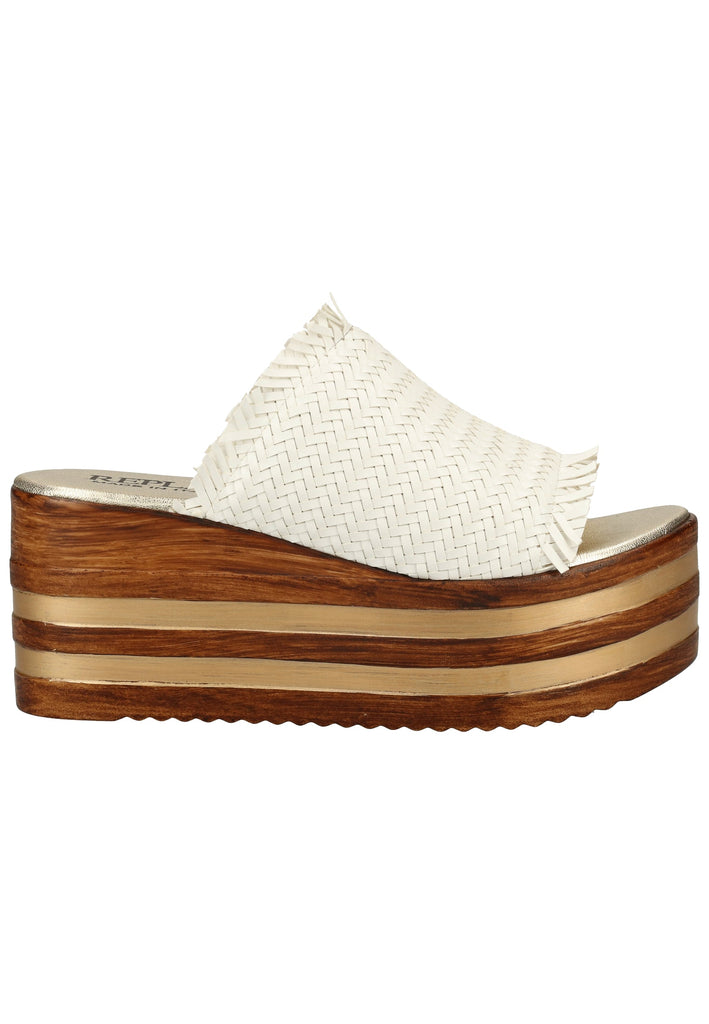 Replay Pantoletten Lederimitat/Textil Weiß