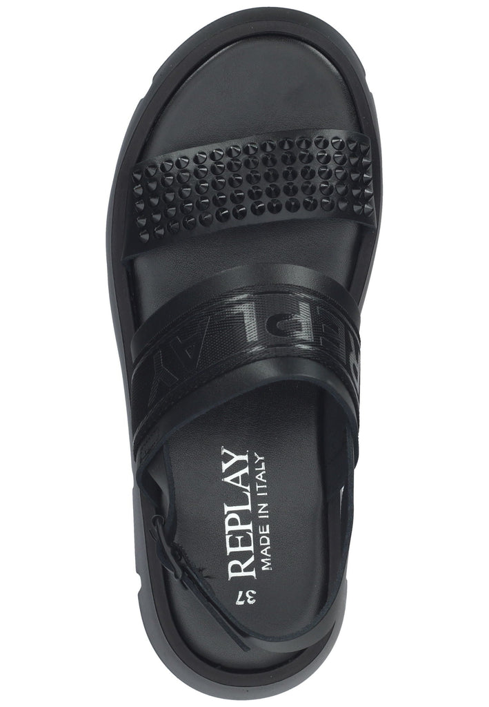 Replay Sandalen Leder Schwarz