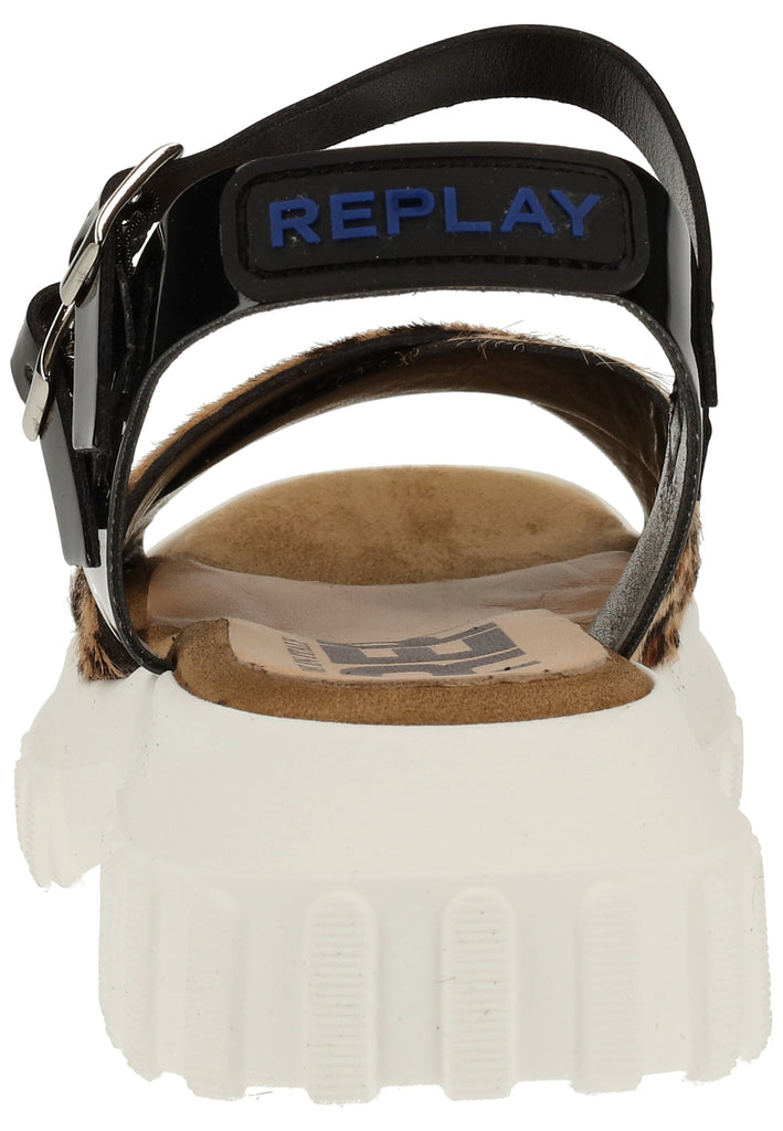 Replay Sandalen Leder/Synthetik Schwarz/Beige