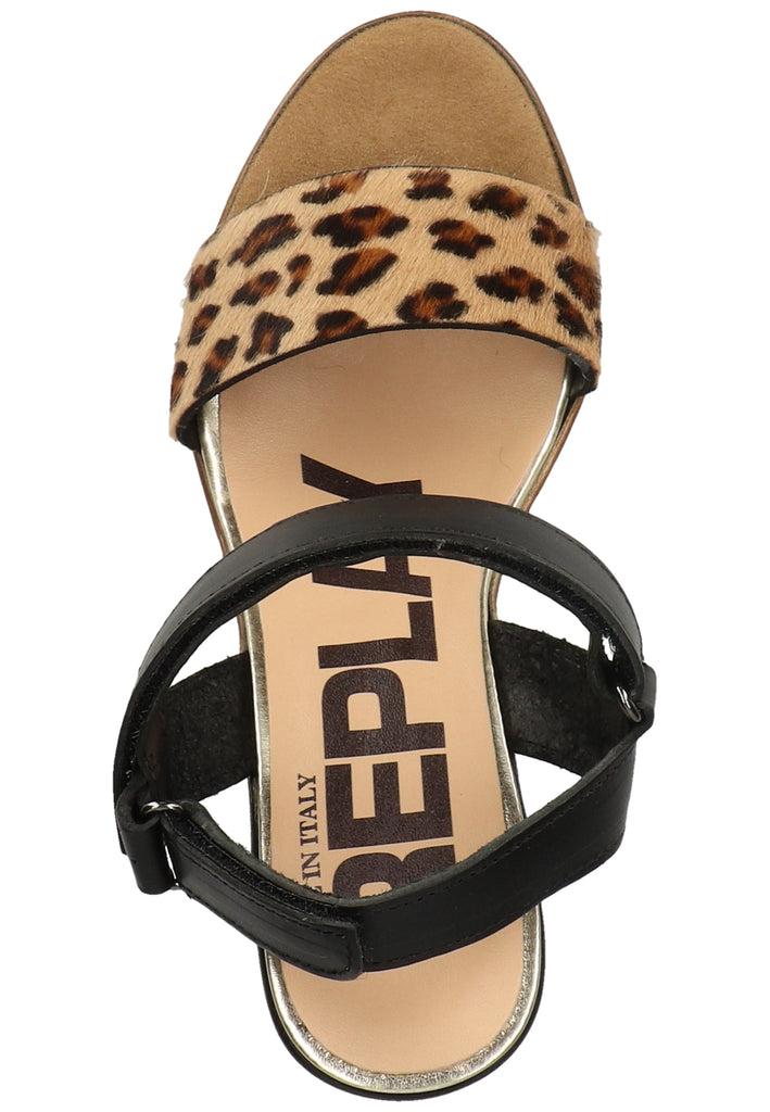 Replay Sandalen Leder/Textil Leopard