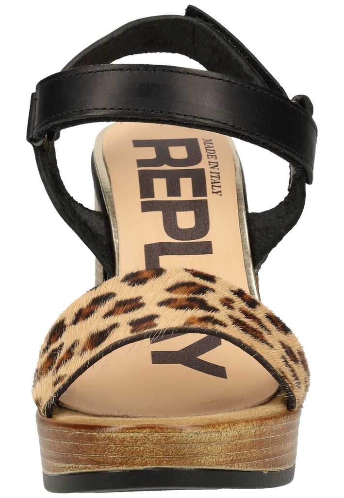 Replay Sandalen Leder/Textil Leopard