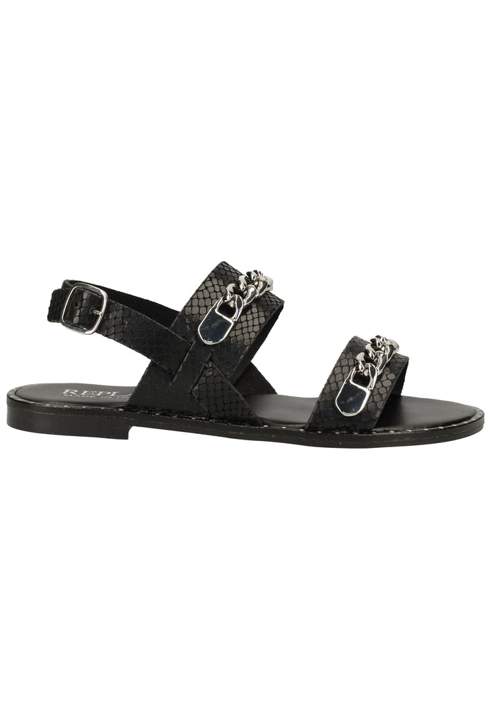 Replay Sandalen Lederimitat Schwarz