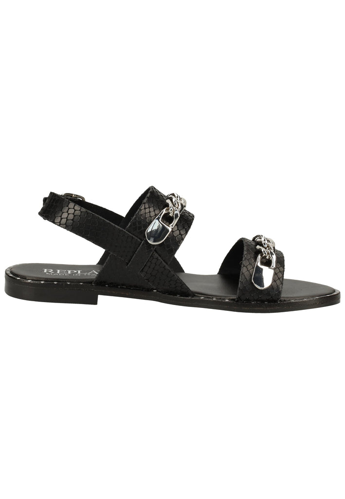 Replay Sandalen Lederimitat Schwarz