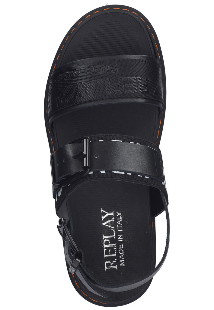 Replay Sandalen Lederimitat/Textil Schwarz