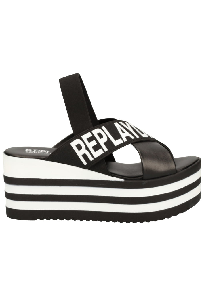 Replay Sandalen Lederimitat/Textil Schwarz