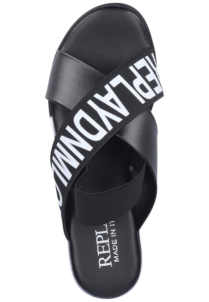 Replay Sandalen Lederimitat/Textil Schwarz