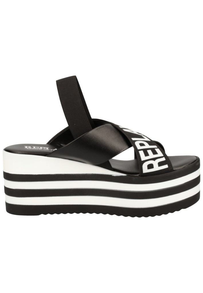 Replay Sandalen Lederimitat/Textil Schwarz