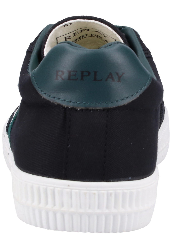 Replay Sneaker Leder/Textil Schwarz/Grün