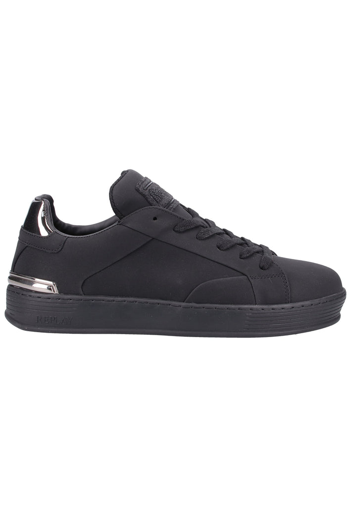 Replay Sneaker Lederimitat Schwarz/Silber