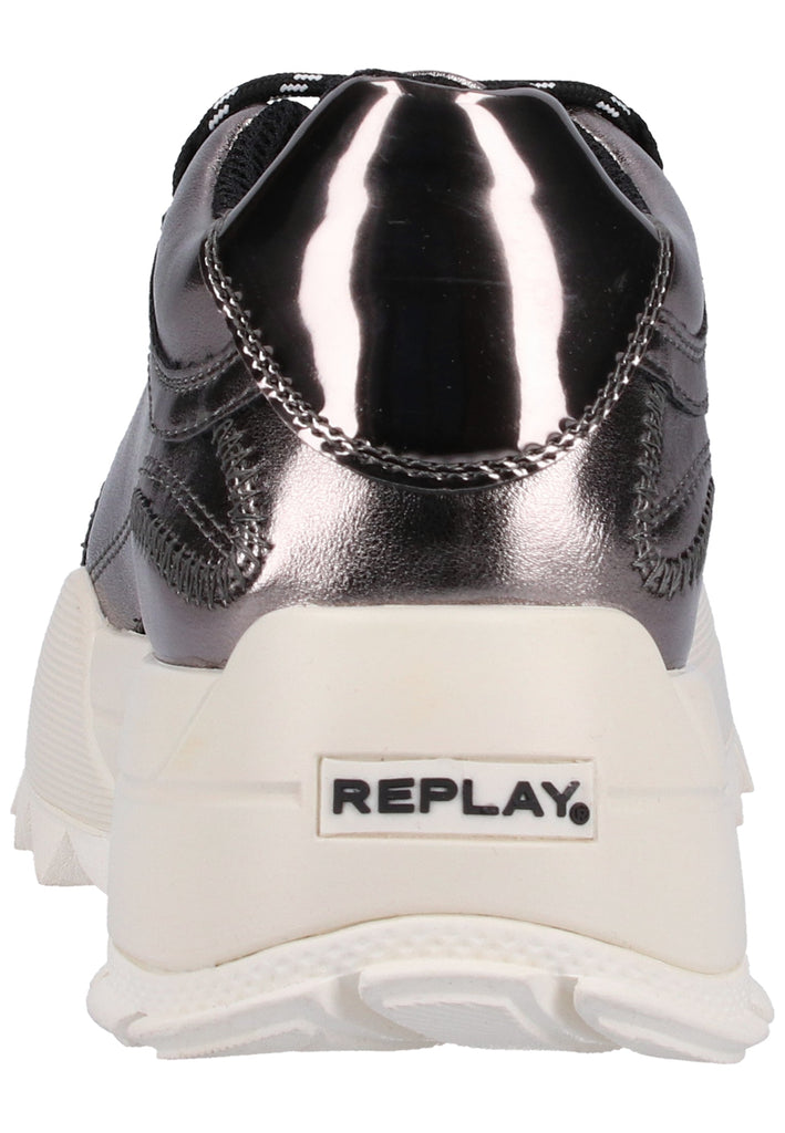 Replay Sneaker Lederimitat Silber