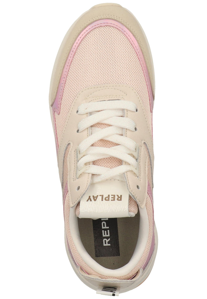 Replay Sneaker Lederimitat/Textil Beige/Pink