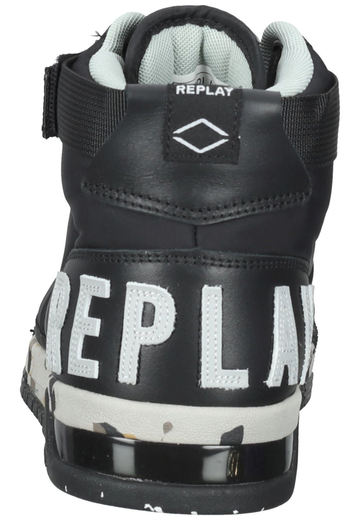 Replay Sneaker Lederimitat/Textil Schwarz