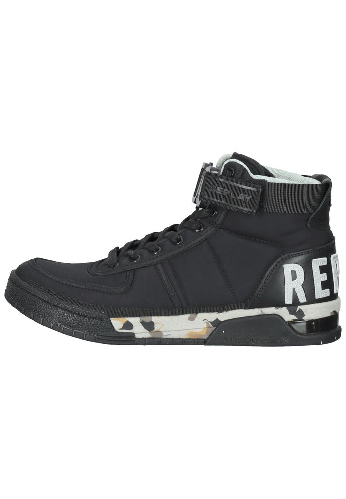 Replay Sneaker Lederimitat/Textil Schwarz