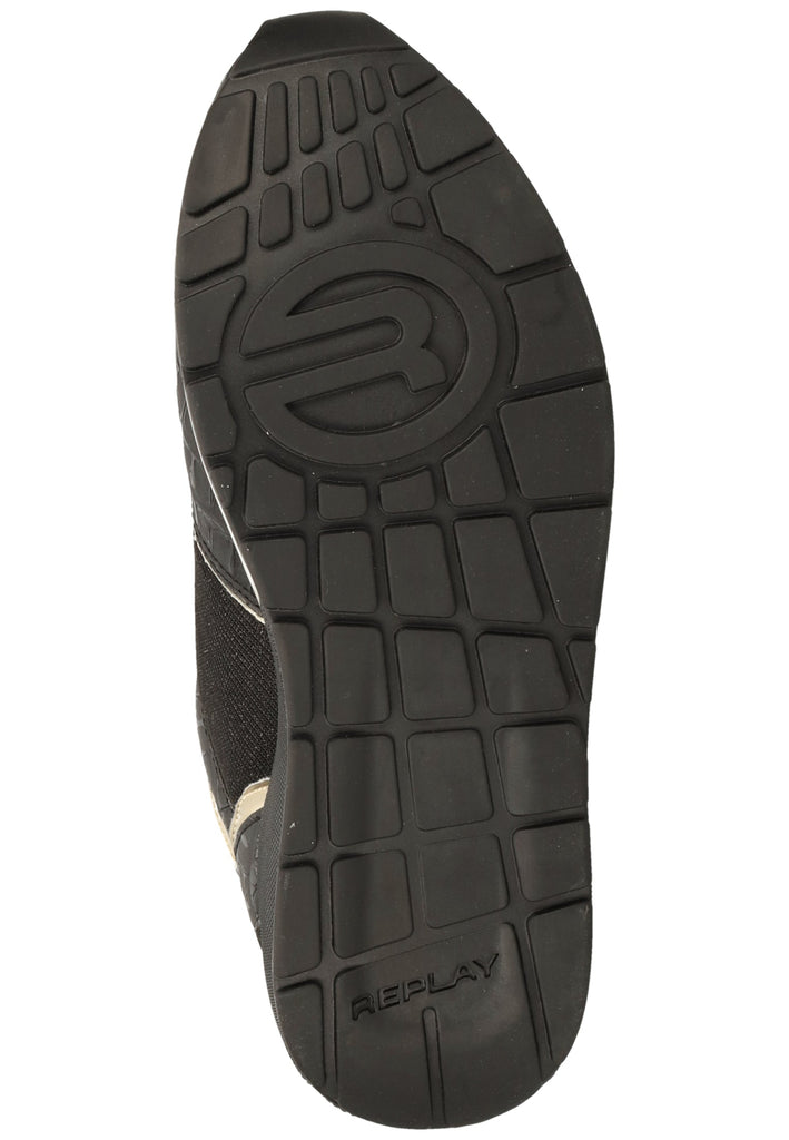 Replay Sneaker Lederimitat/Textil Schwarz