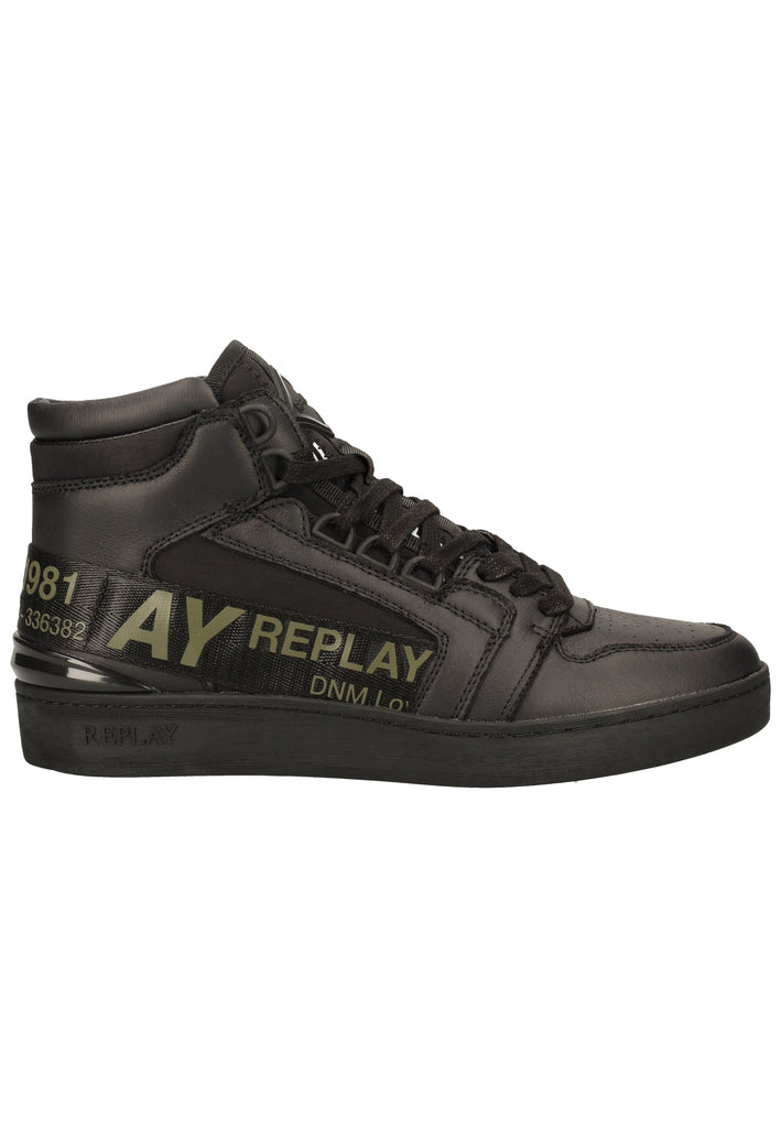Replay Sneaker Lederimitat/Textil Schwarz
