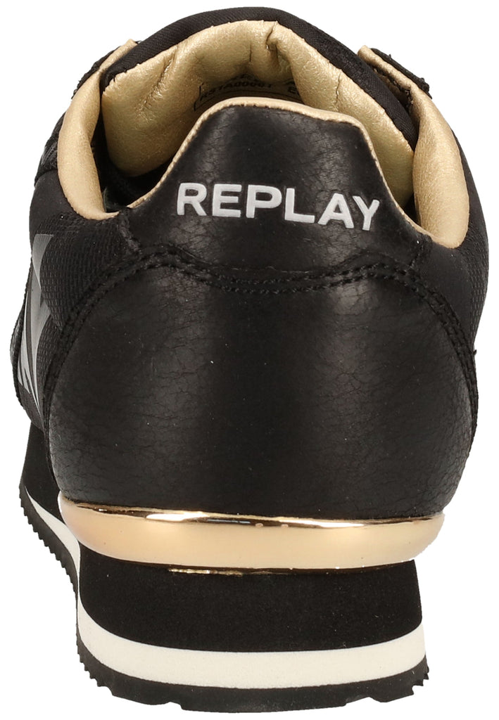 Replay Sneaker Lederimitat/Textil Schwarz