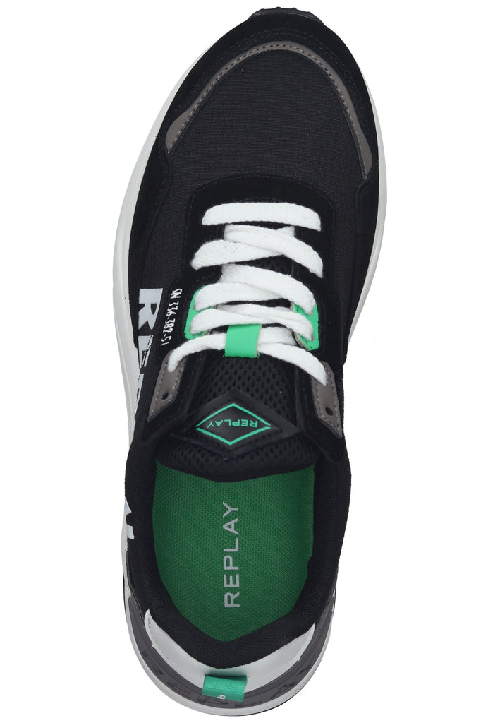 Replay Sneaker Lederimitat/Textil Schwarz/Weiß