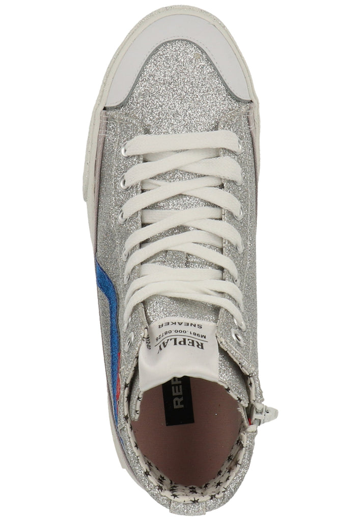 Replay Sneaker Lederimitat/Textil Silber