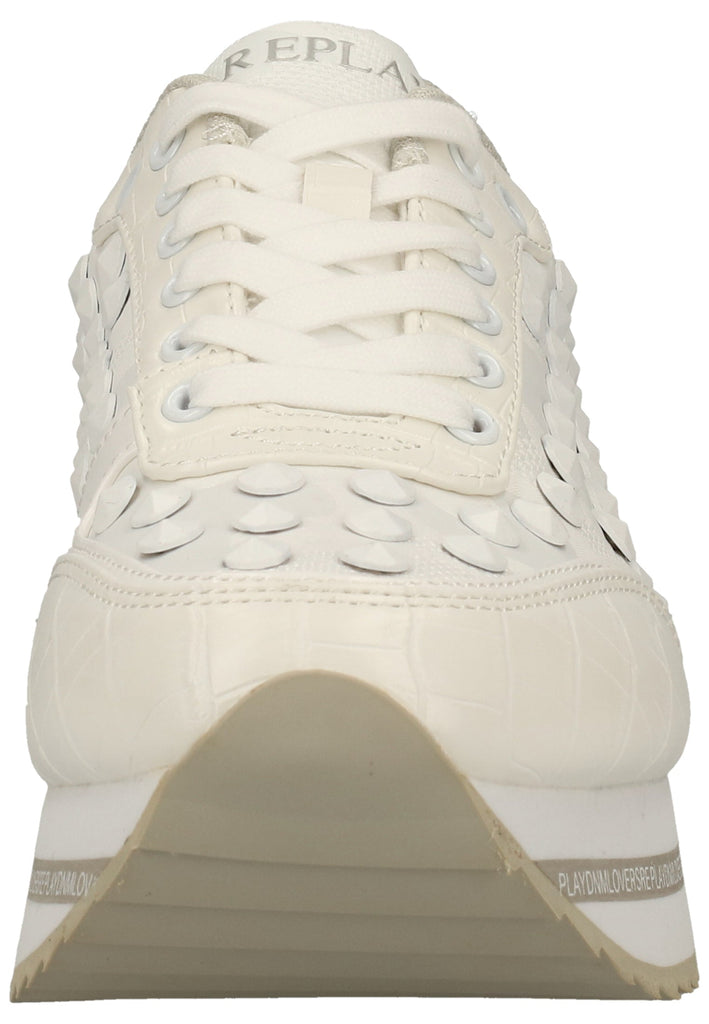 Replay Sneaker Lederimitat/Textil Weiß