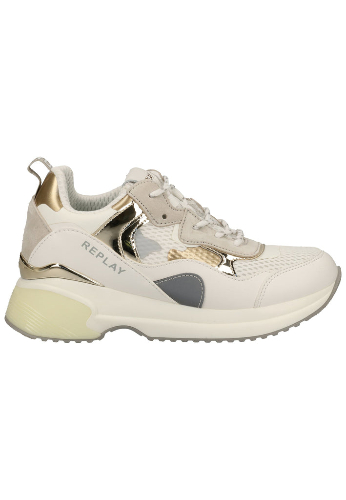 Replay Sneaker Lederimitat/Textil Weiß/Grau
