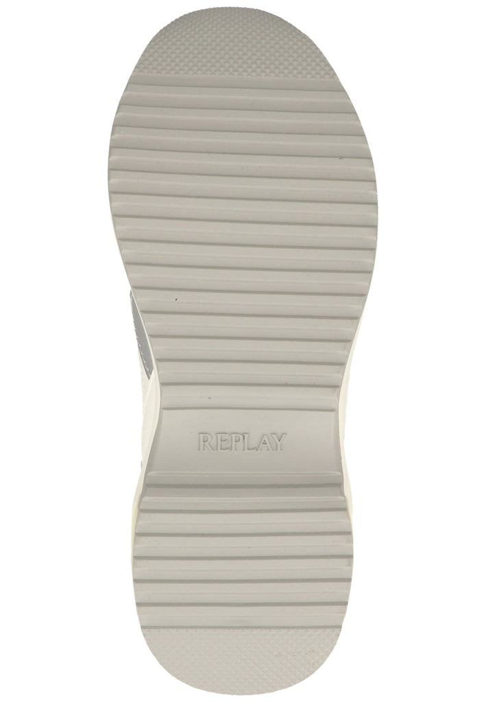 Replay Sneaker Lederimitat/Textil Weiß/Grau