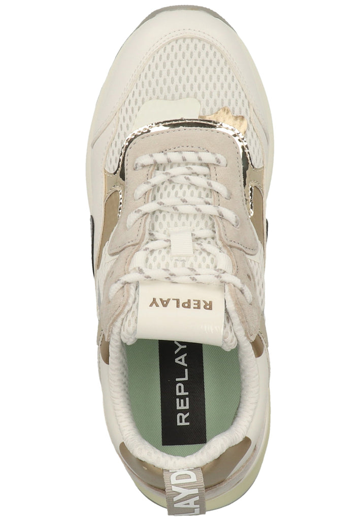 Replay Sneaker Lederimitat/Textil Weiß/Grau