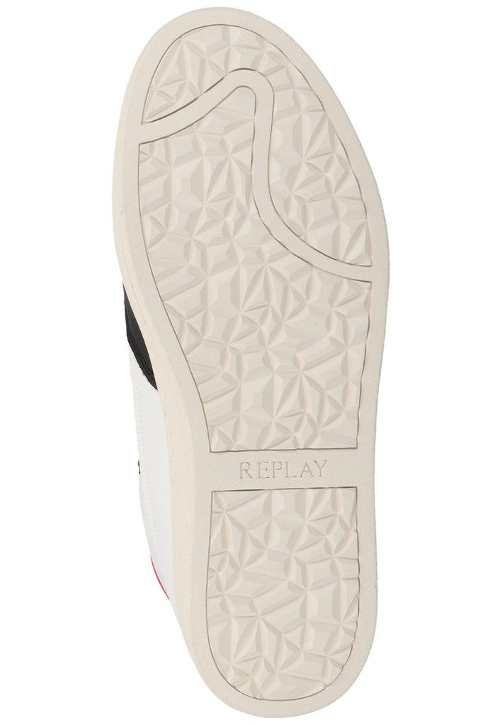 Replay Sneaker Lederimitat/Textil Weiß/Schwarz