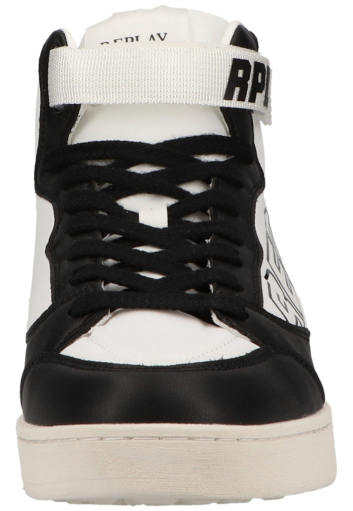 Replay Sneaker Lederimitat/Textil Weiß/Schwarz