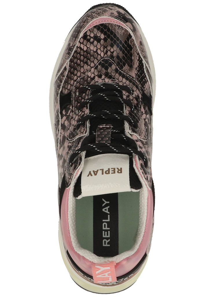Replay Sneaker Veloursleder/Synthetik Schwarz/Pink