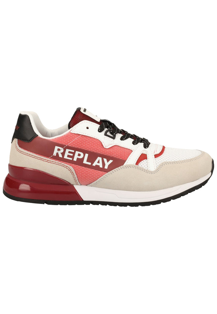 Replay Sneaker Veloursleder/Textil Weiß/Rot