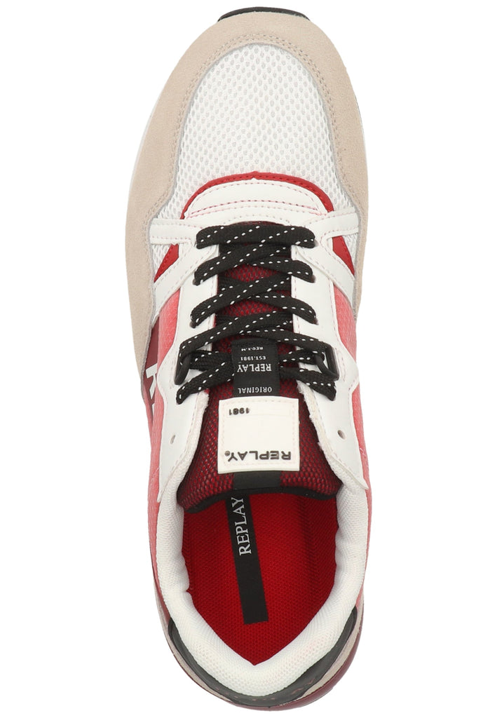 Replay Sneaker Veloursleder/Textil Weiß/Rot