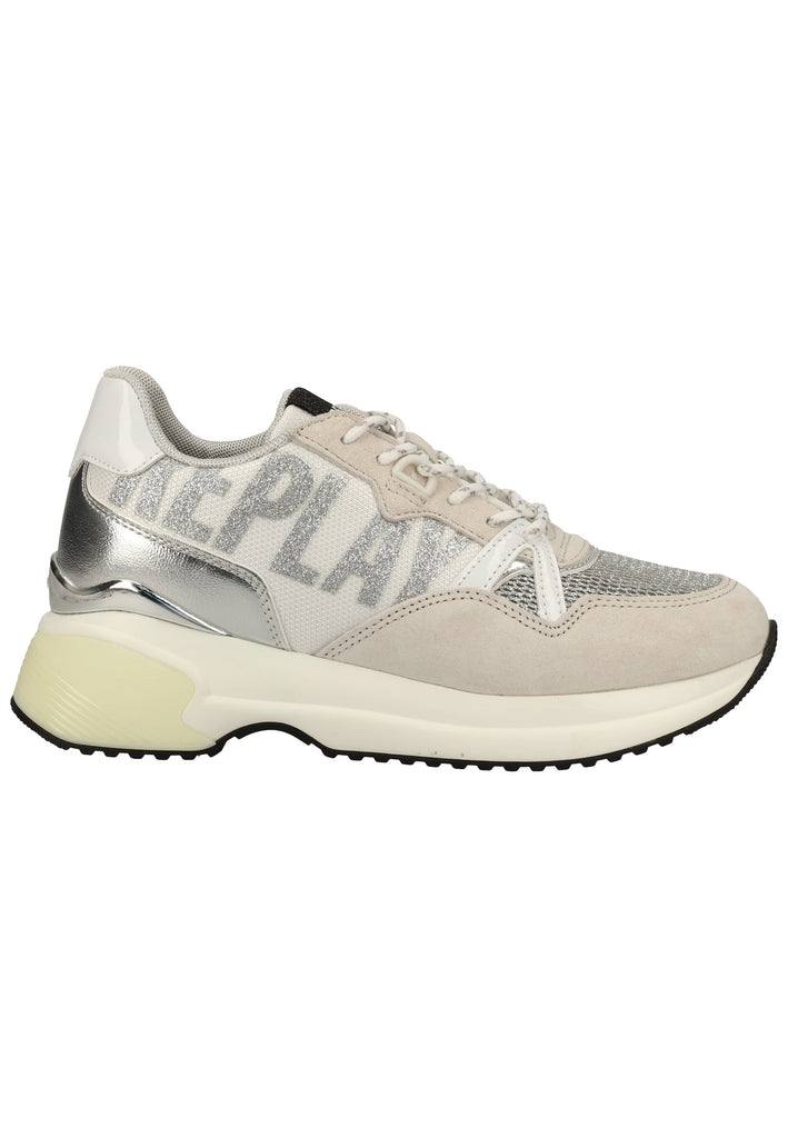 Replay Sneaker Veloursleder/Textil Weiß/Silber
