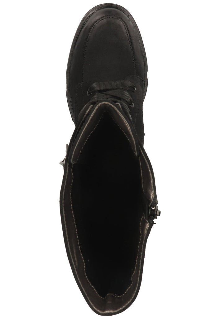 Replay Stiefel Lederimitat Schwarz