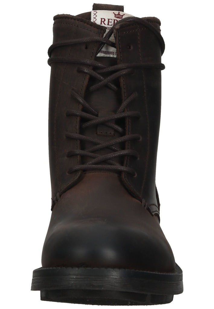 Replay Stiefelette Leder Dunkelbraun