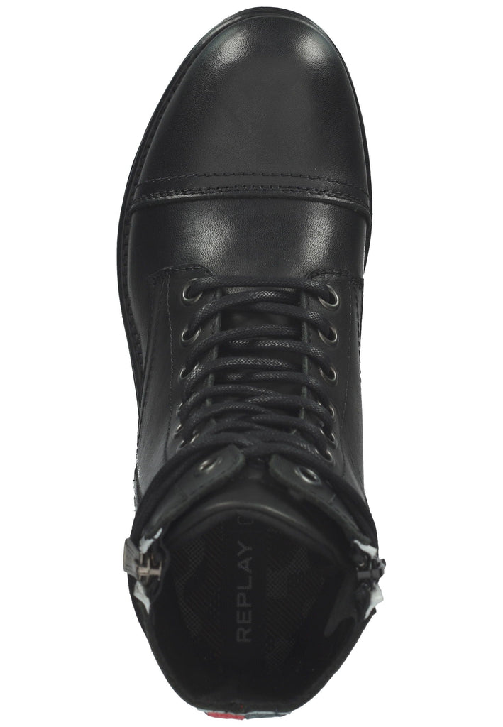 Replay Stiefelette Leder Schwarz