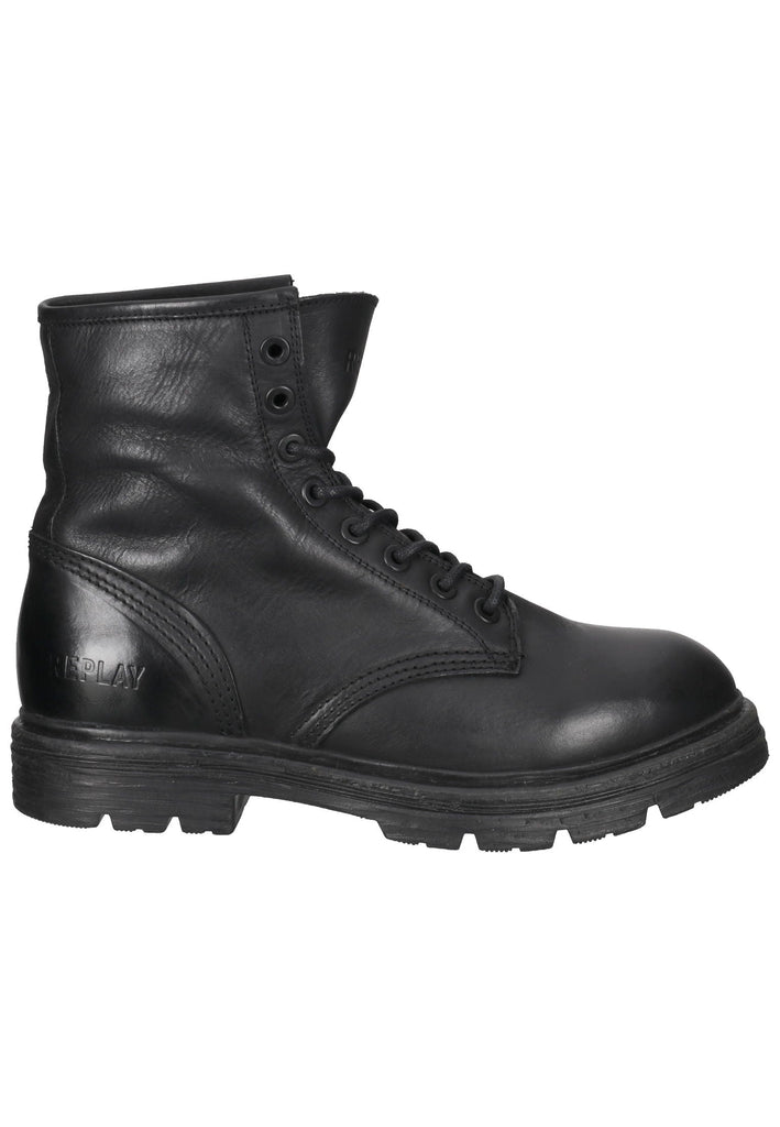 Replay Stiefelette Leder Schwarz