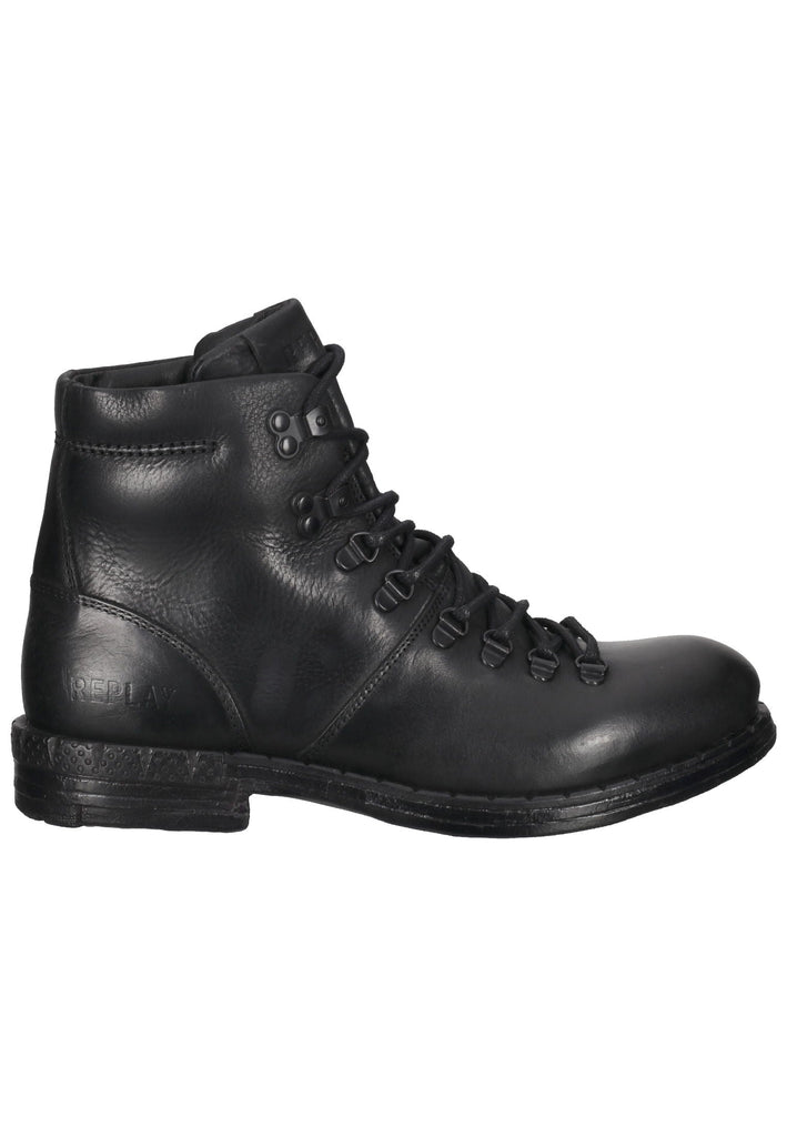 Replay Stiefelette Leder Schwarz