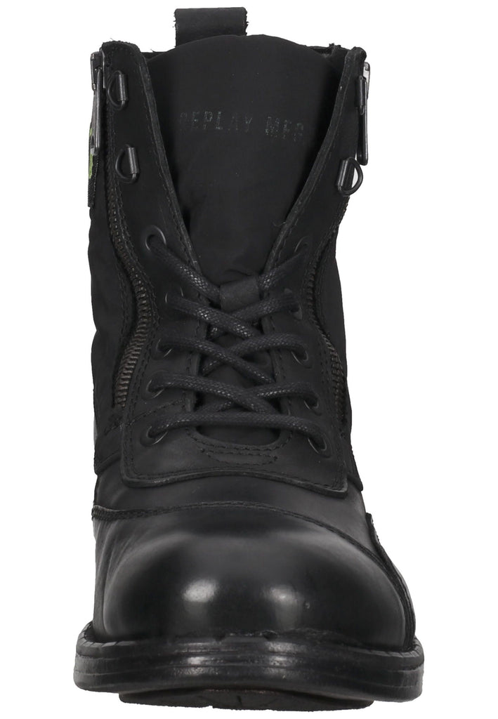Replay Stiefelette Leder Schwarz