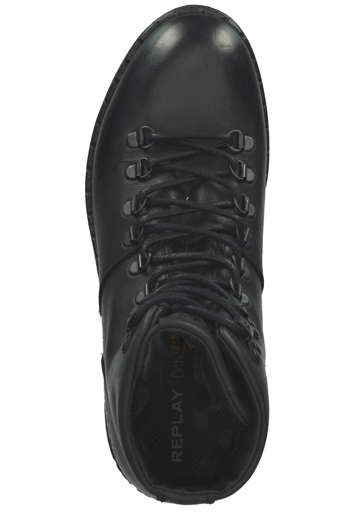 Replay Stiefelette Leder Schwarz