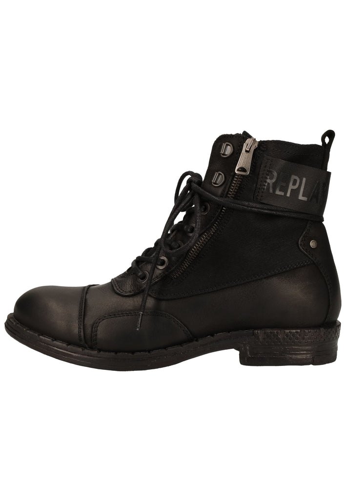 Replay Stiefelette Leder Schwarz