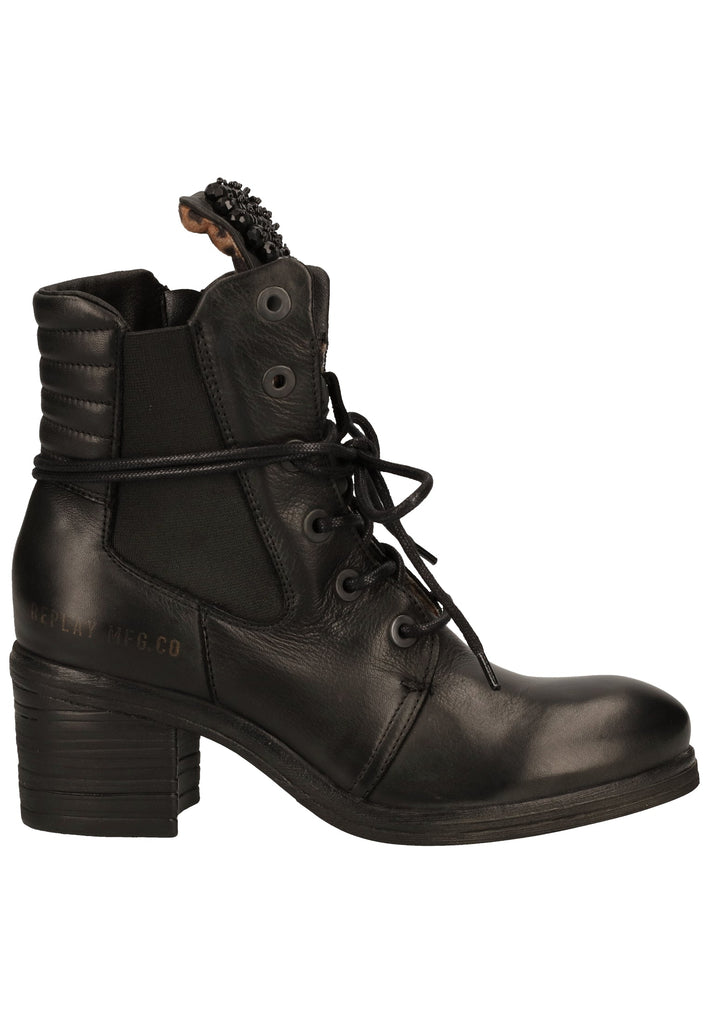 Replay Stiefelette Leder Schwarz