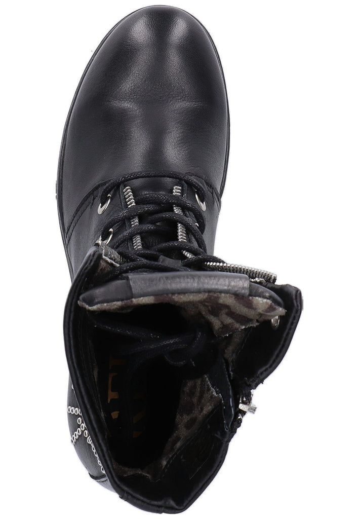 Replay Stiefelette Leder Schwarz