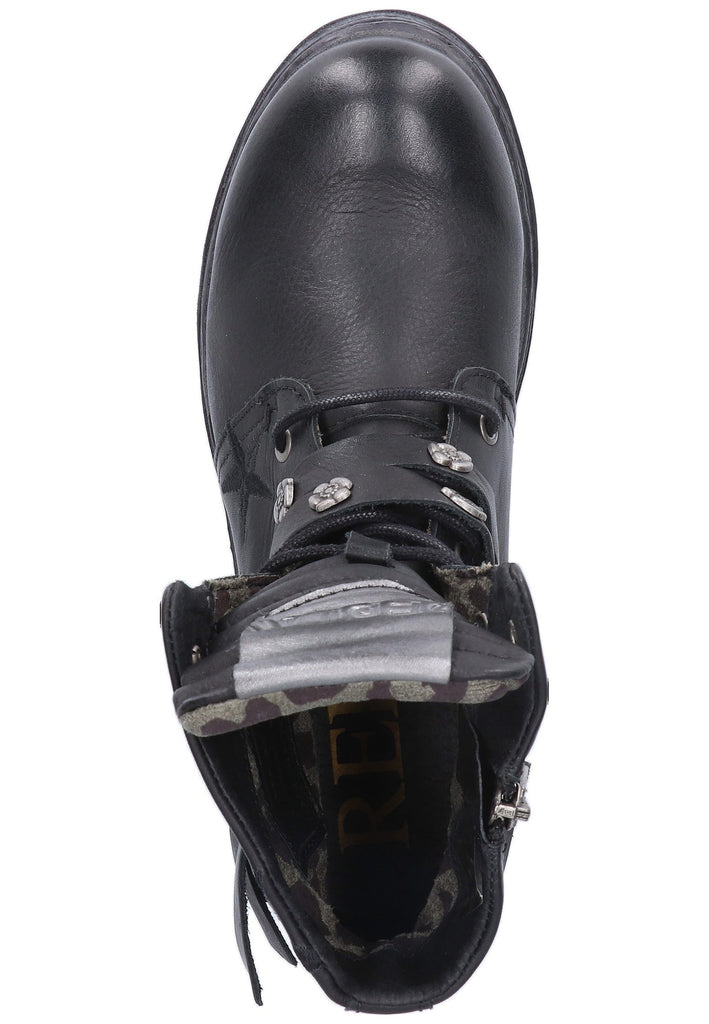 Replay Stiefelette Leder Schwarz