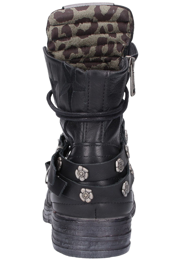 Replay Stiefelette Leder Schwarz