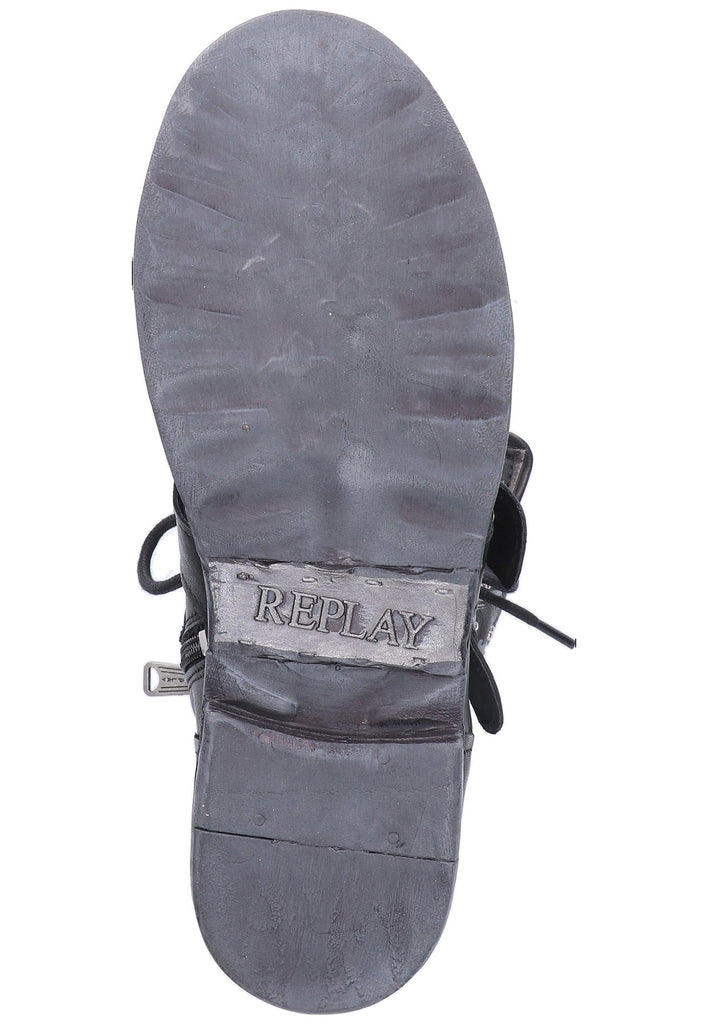 Replay Stiefelette Leder Schwarz