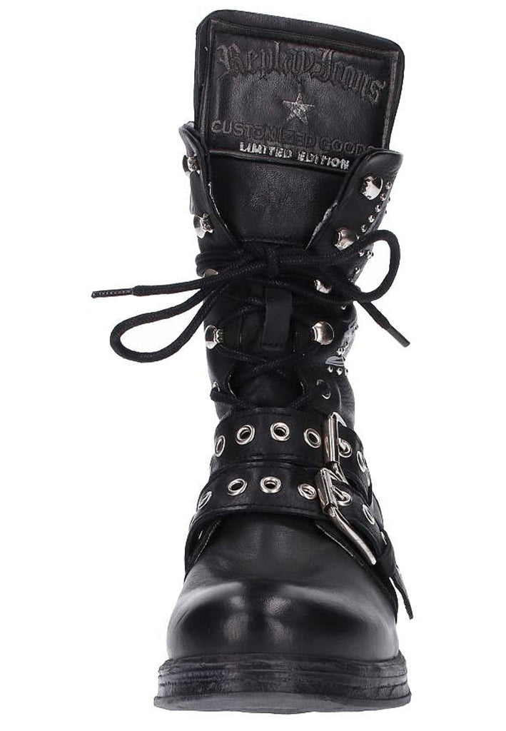 Replay Stiefelette Leder Schwarz