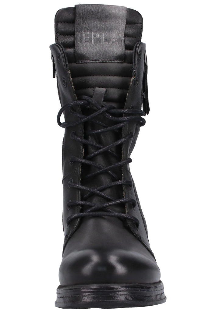 Replay Stiefelette Leder Schwarz