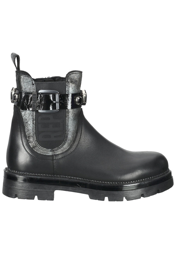 Replay Stiefelette Leder Schwarz