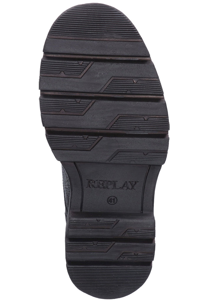Replay Stiefelette Leder/Textil Schwarz